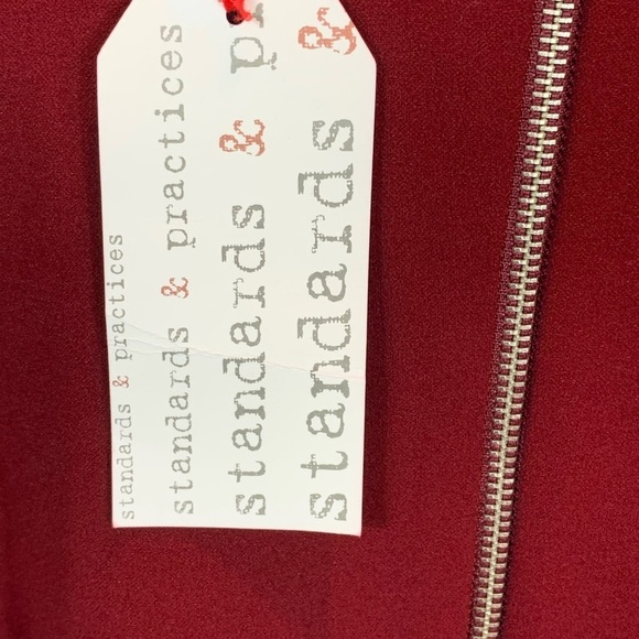 Standards Practice Stella Brick Red Crepe Knit 3/4 Balloon Sleeve Midi Dress- 1X - Picture 6 of 12